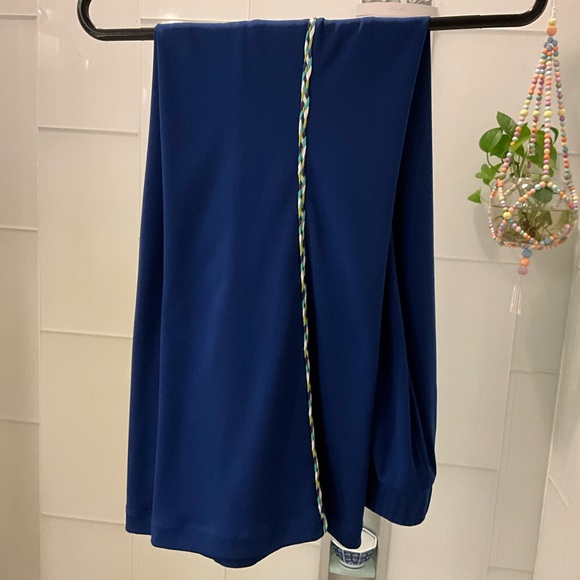 NWT$210 Jade by Johnny Was SMALL Nara Matte Jersey Crop Pants Blue Night - Picture 3 of 10
